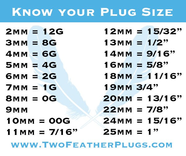 Gauge Sizes In Mm Conversion Ear Gauge Size Chart – Two