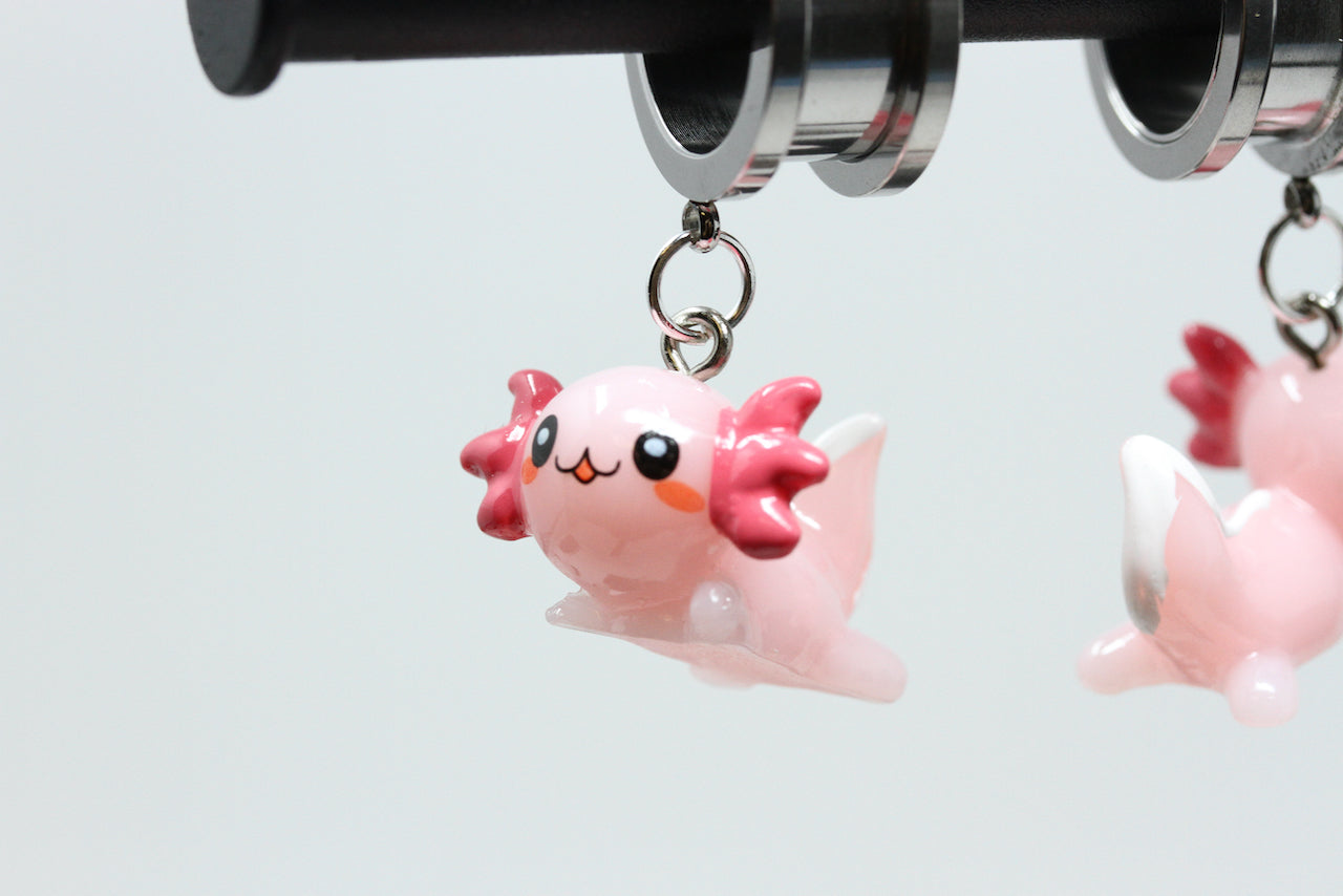 Axolotl Steel Danglers - (Pair) - TF114