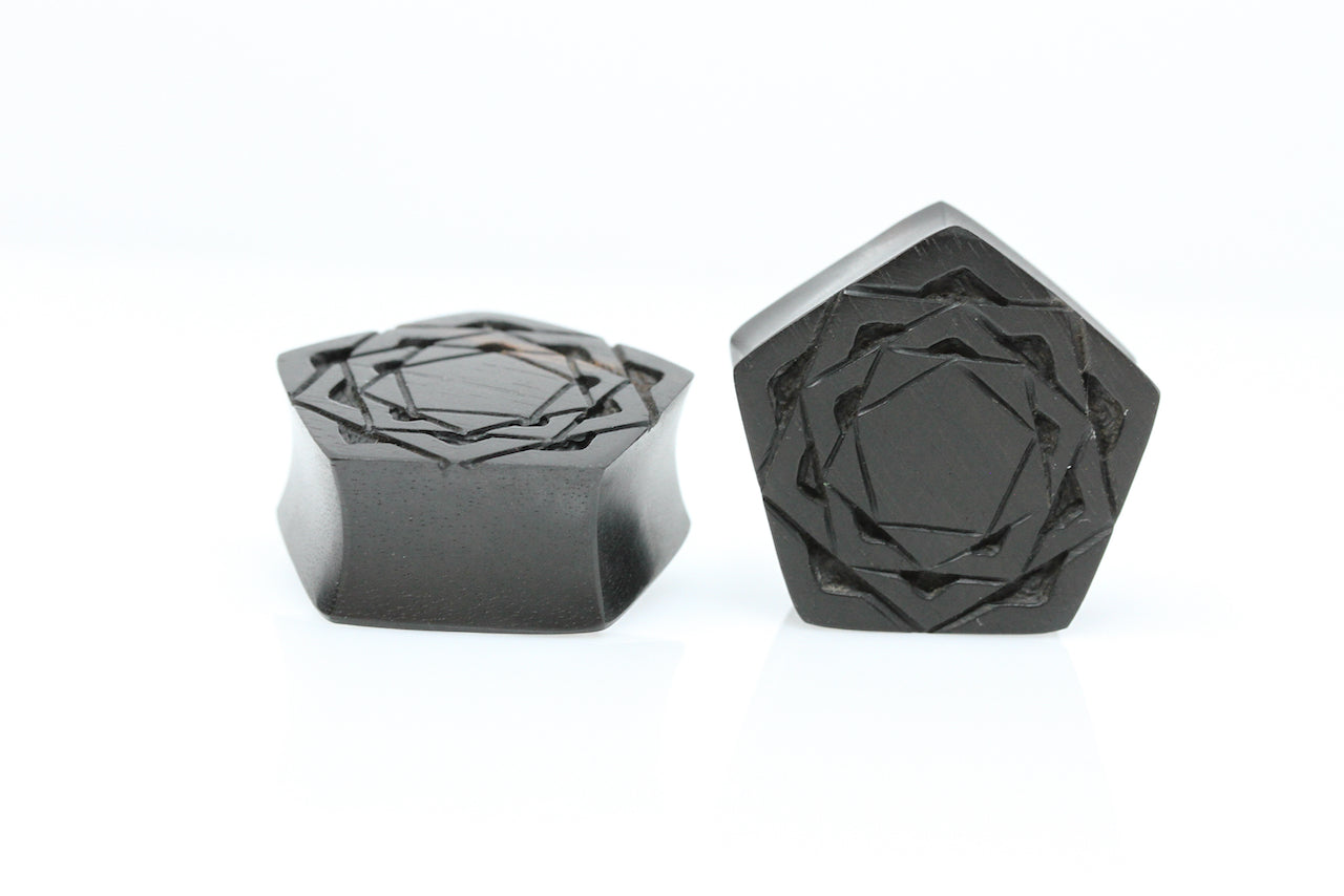 wooden pentagon plugs
