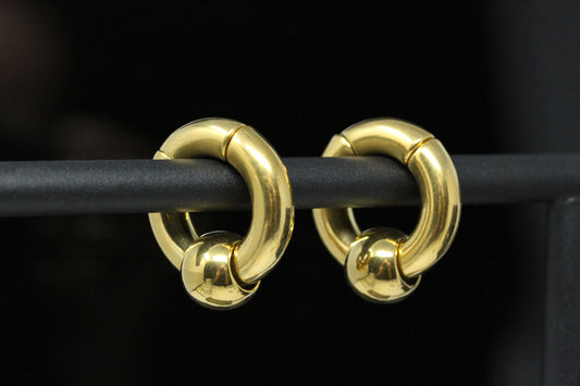 Gold Hoop Ear Weight Clickers (Pair) - PSS185