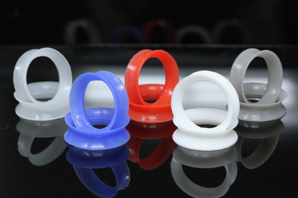 silicone tunnel ear gauge 5 pack