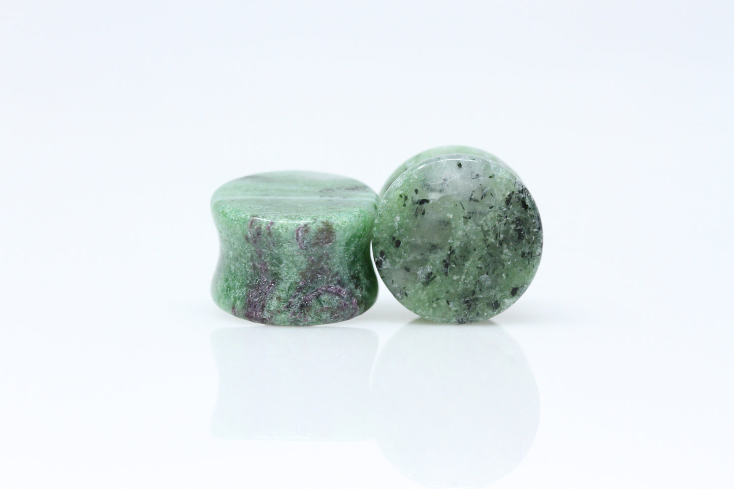 Zoisite Ruby Double Flare Plugs (Pair) - PH164