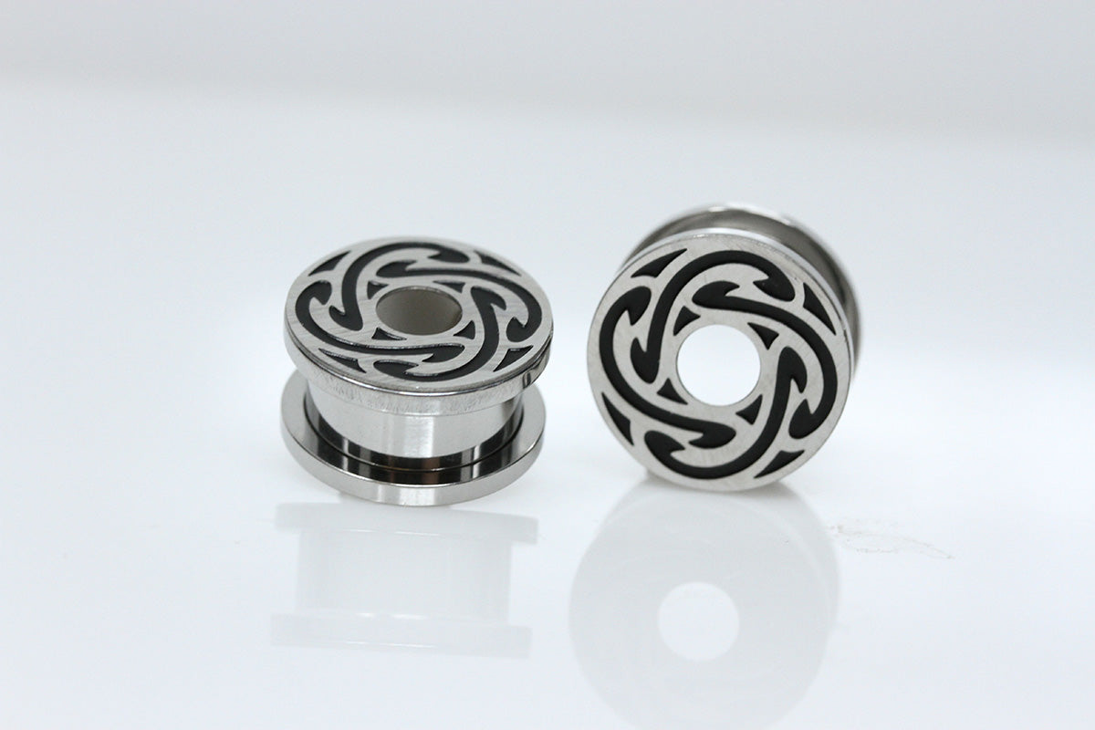 Nordic Tribal Tunnels - Screw on (Pair) - PSS203