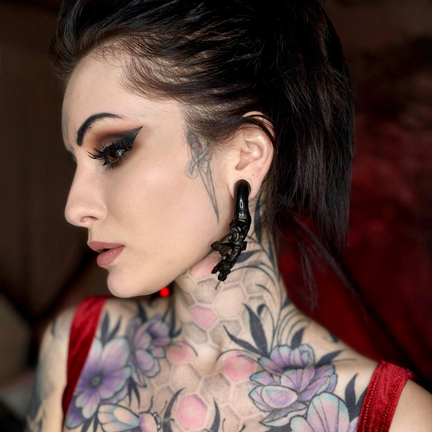 hanging gauges carved from horn