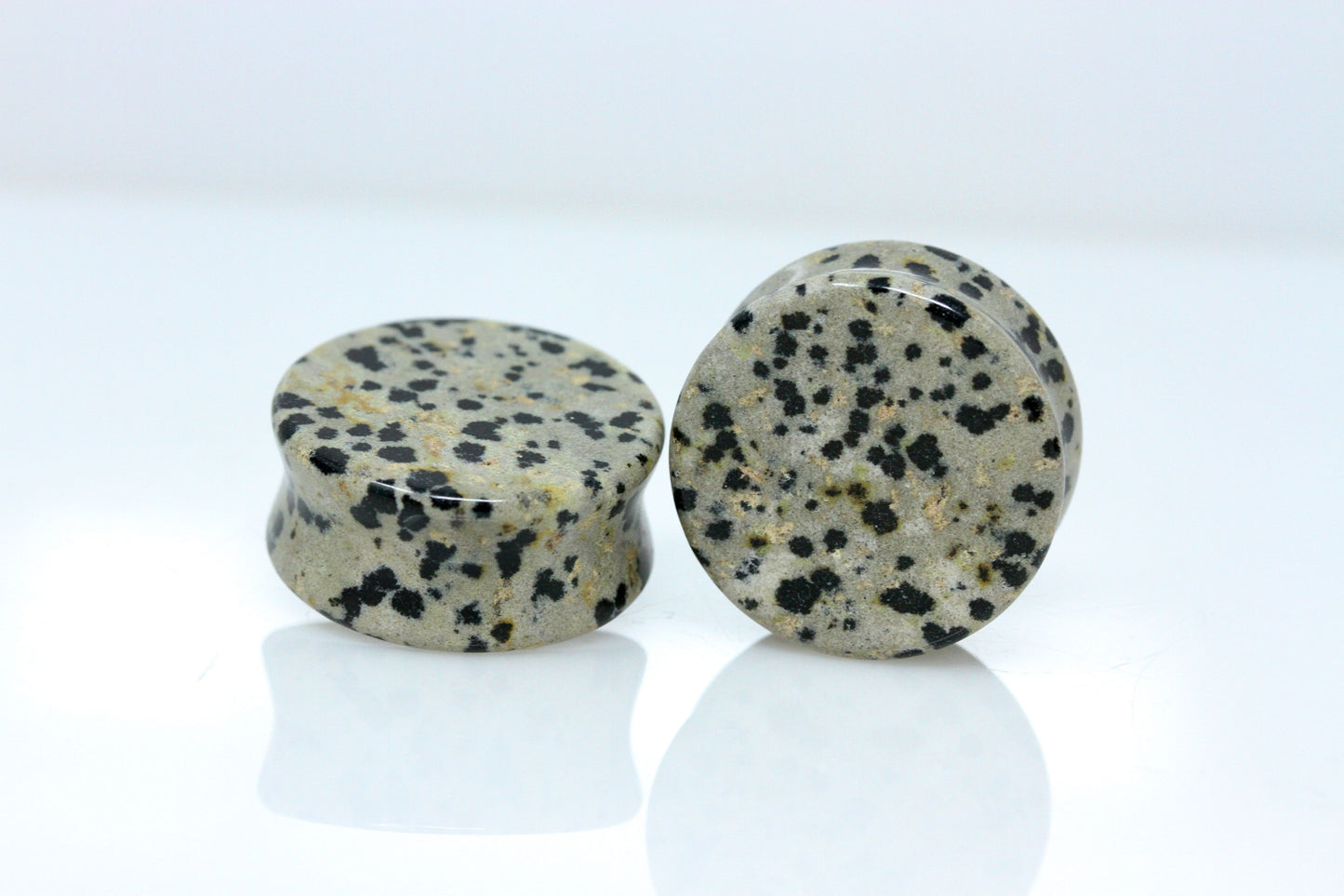 Dalmatian Jasper Double Flare Plugs (Pair) - PH192