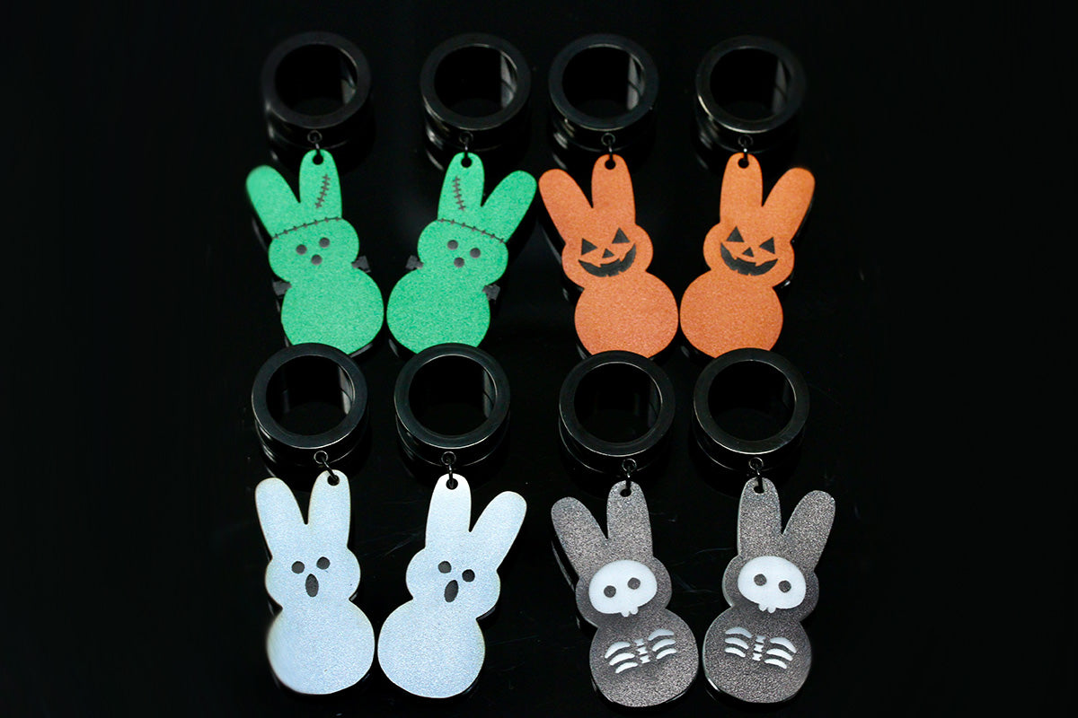 Mystery Spooky Peep Stainless Steel Danglers (Pair) - TF139