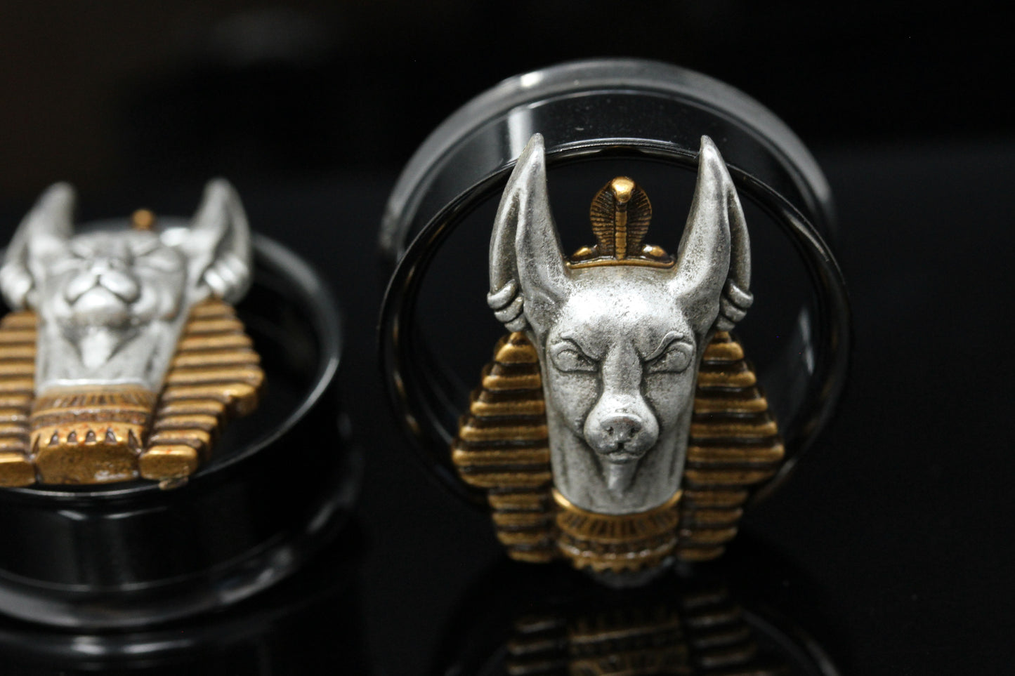 Anubis Stainless Steel Plugs - Screw on Plugs (Pair) - PSS161