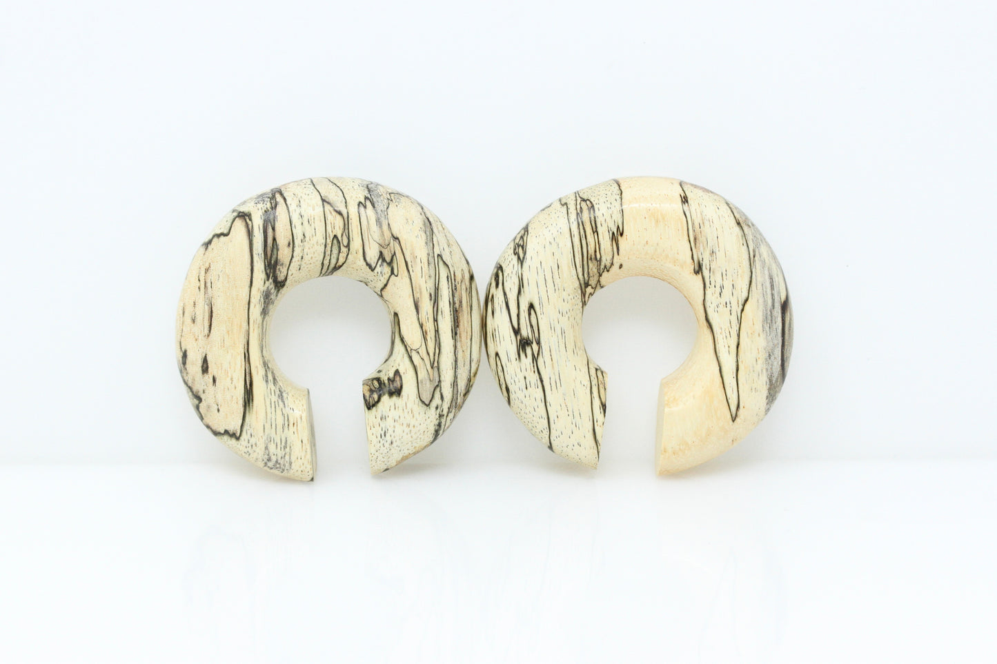 Tamarind Wood Carved Ear Hoops (Pair) - J002