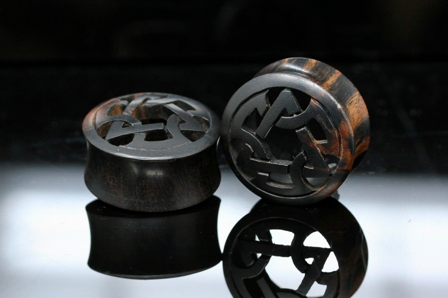 Avalon Wooden Plugs - Hand-Carved Plugs (Pair) - PA182