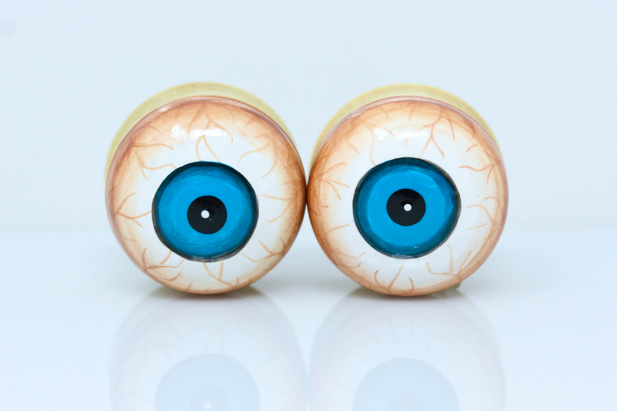 Eyeball Plugs - Wooden Plugs (Pair) - PA188