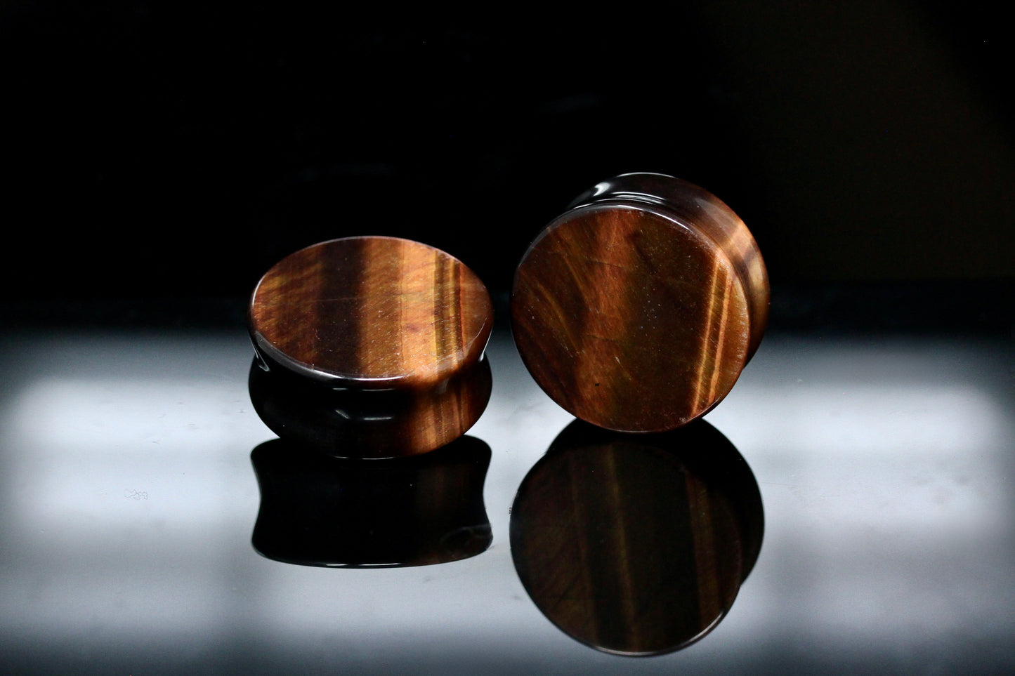 Red Tiger Eye Plugs (Pair) - PH124