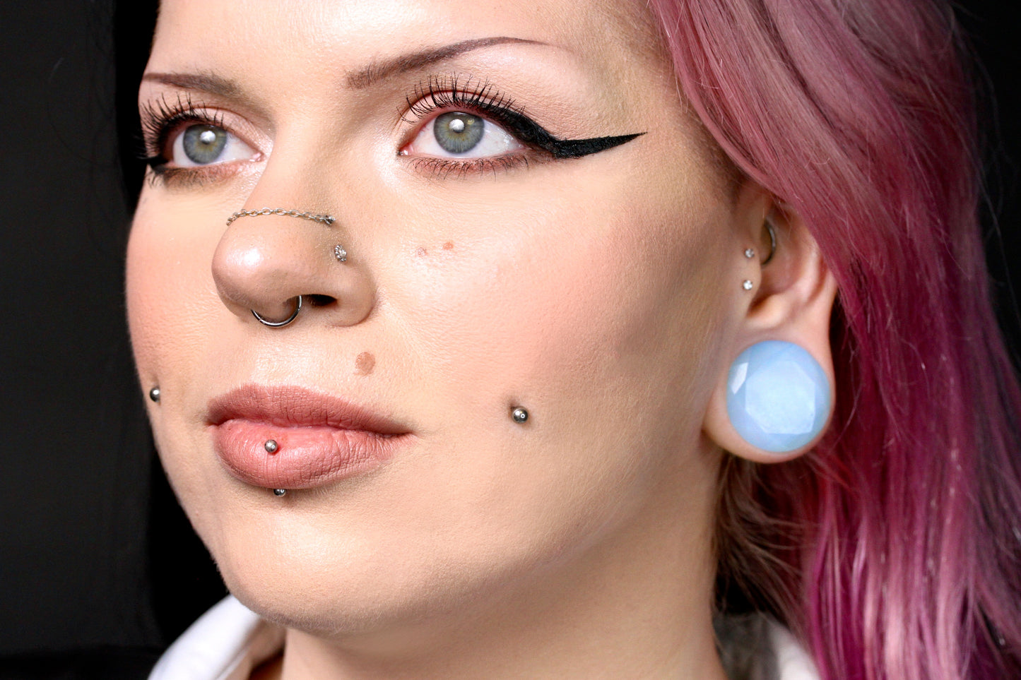 Opalite Sparkly Gem - Faceted Cut Plugs - (Pair) - PH172