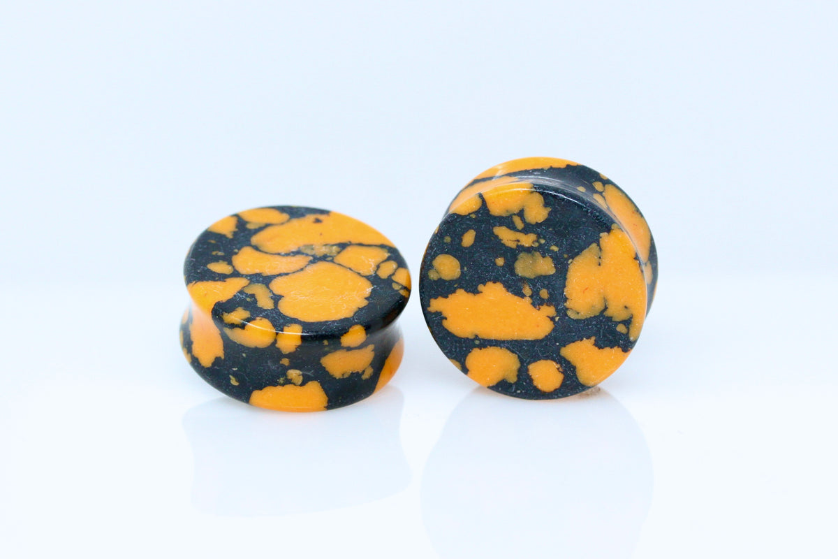Pumpkin Gut Plugs for Stretched Ears (Pair) - PH211