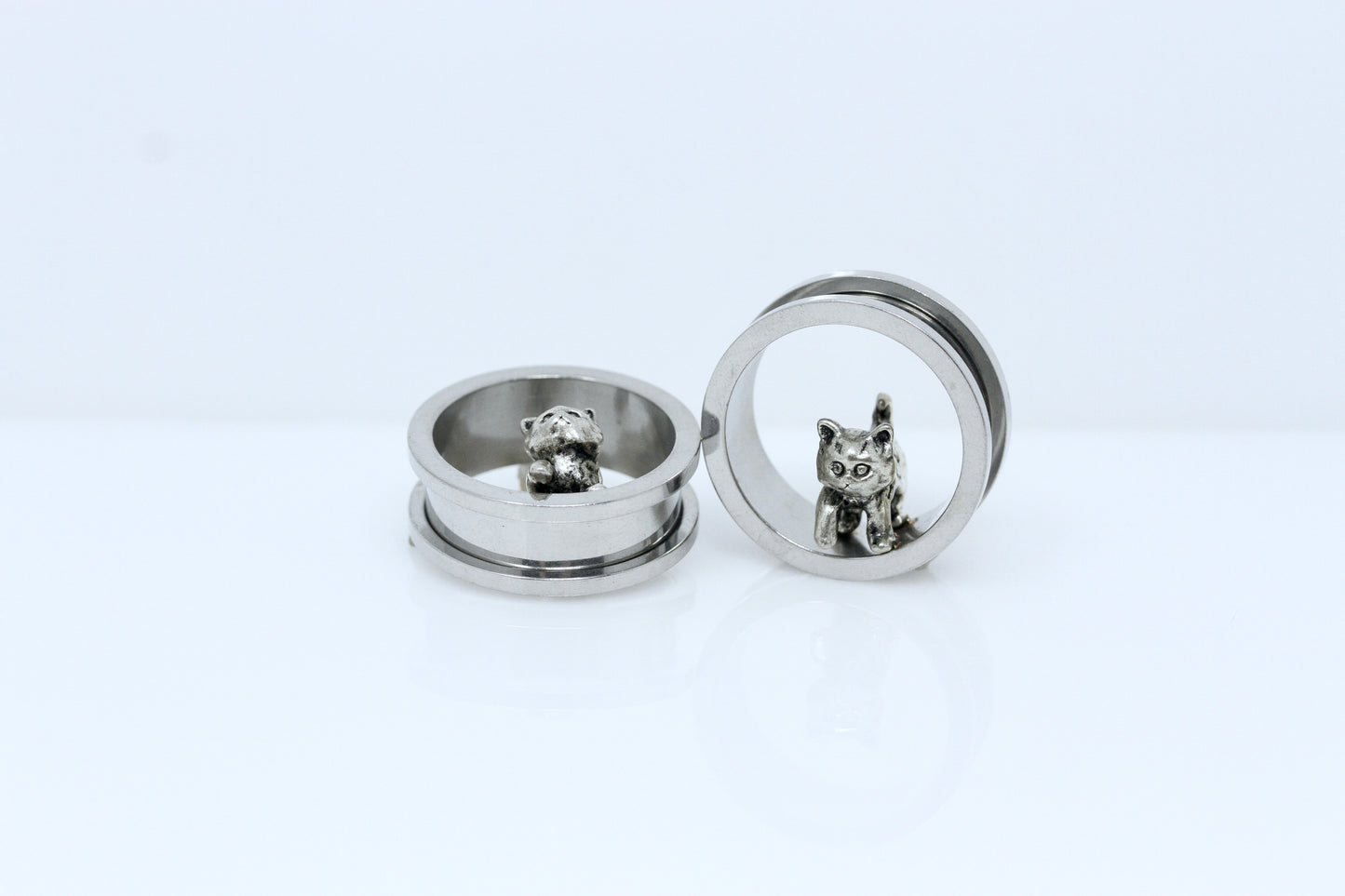 Kitty Stainless Steel Tunnels - Screw on Tunnel (Pair) - PSS04