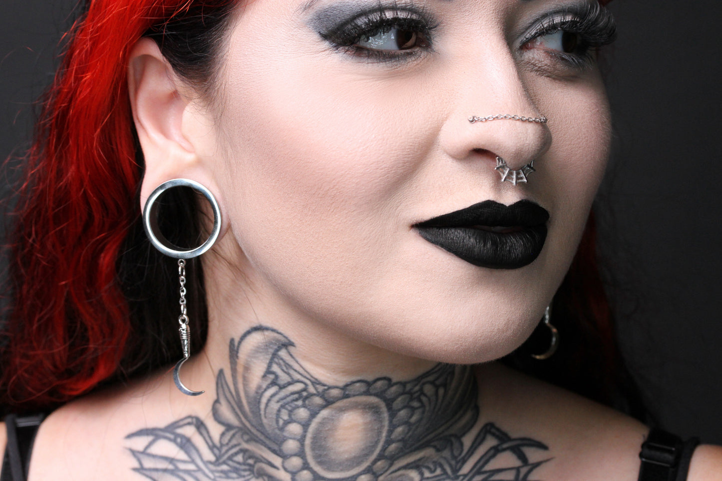 Sickle Danglers - Stainless Steel Screw on Tunnel (Pair) - TF100