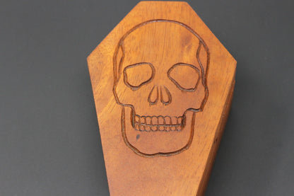 Coffin secret puzzle box - Hand Carved Wood Box