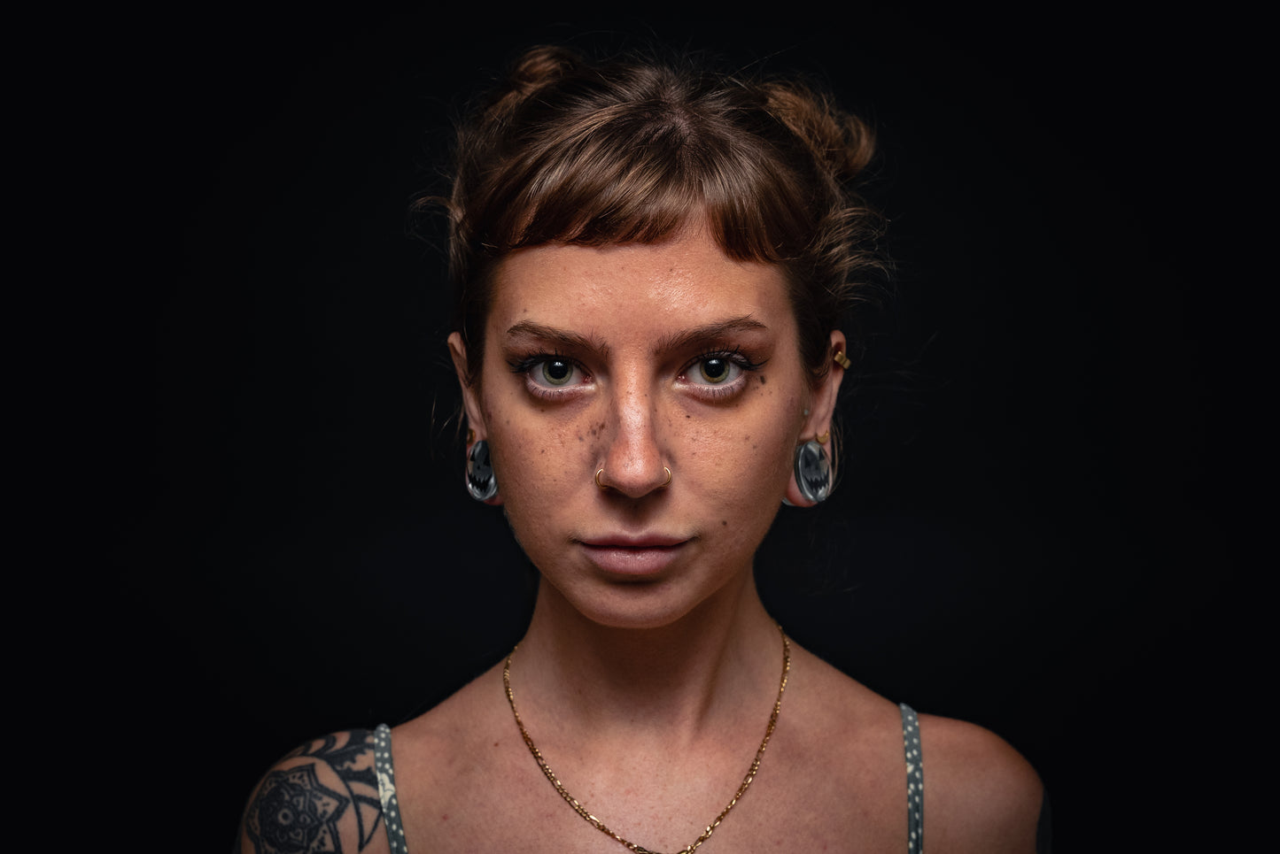 Happy Pumpkin Glass Plugs (Pair) - G038