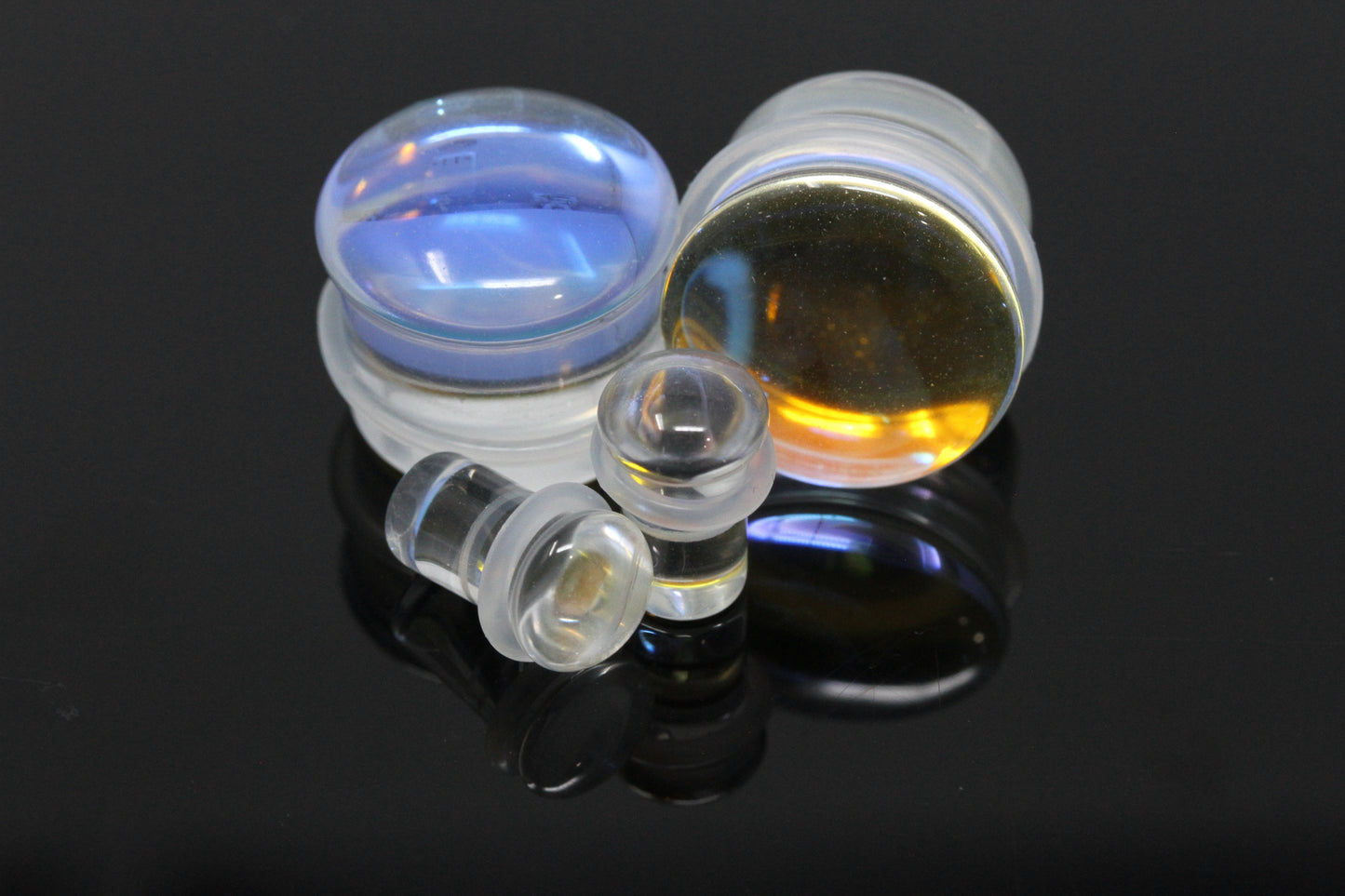 Holographic Single Flare Plugs - Pairs