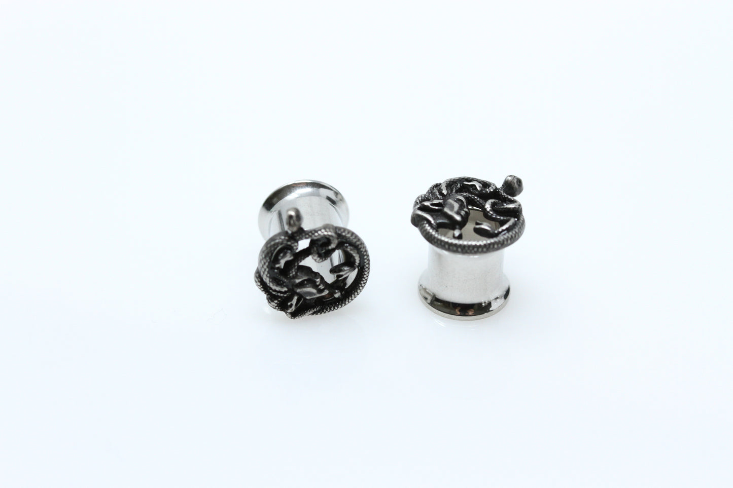 Medusa Snake Stainless Steel Tunnels (Pair) - PSS79
