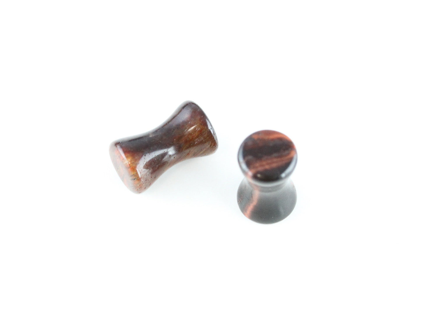 Red Tigers Eye Plugs - Pair 2