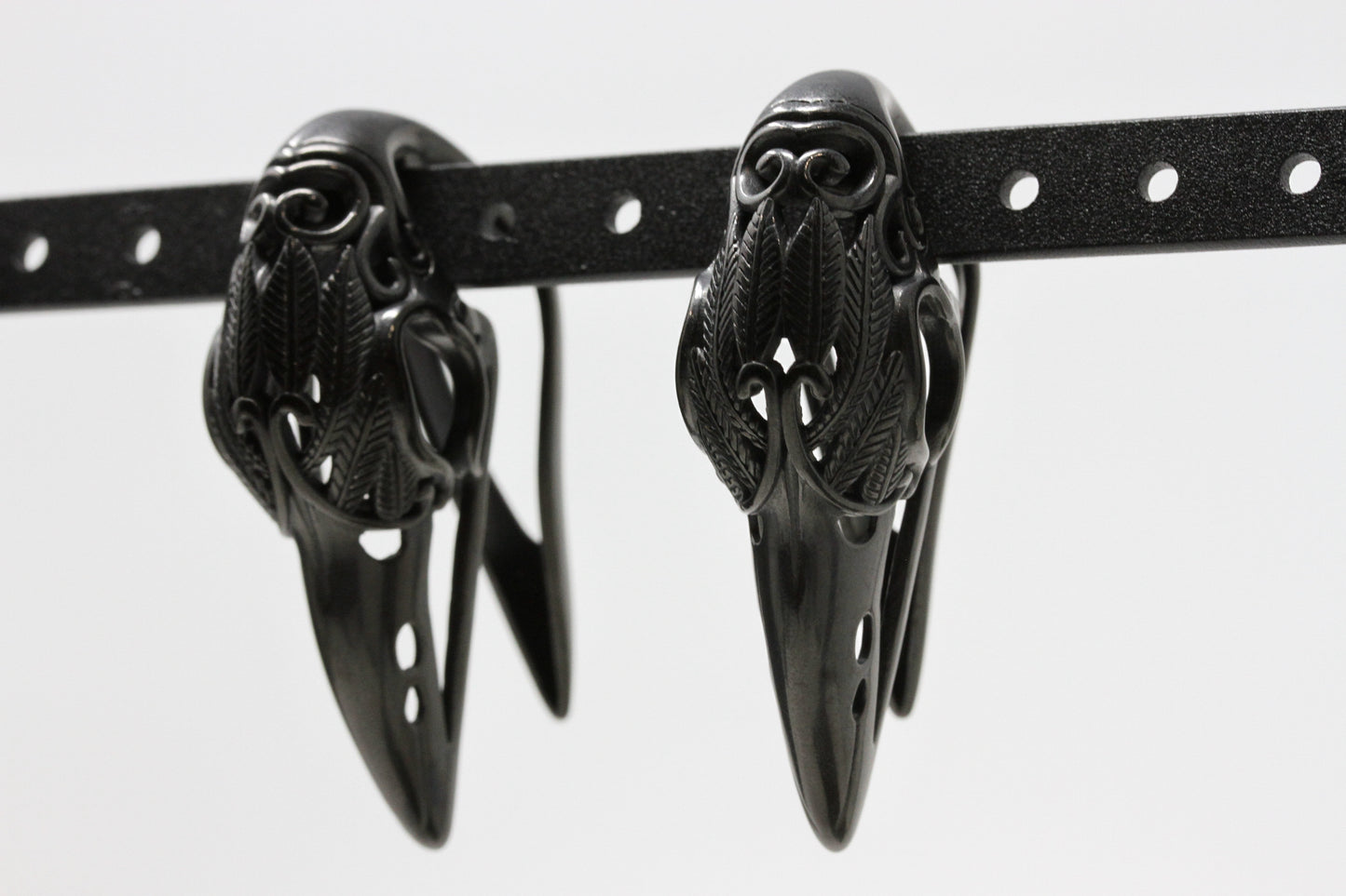 black stainless steel ear weights