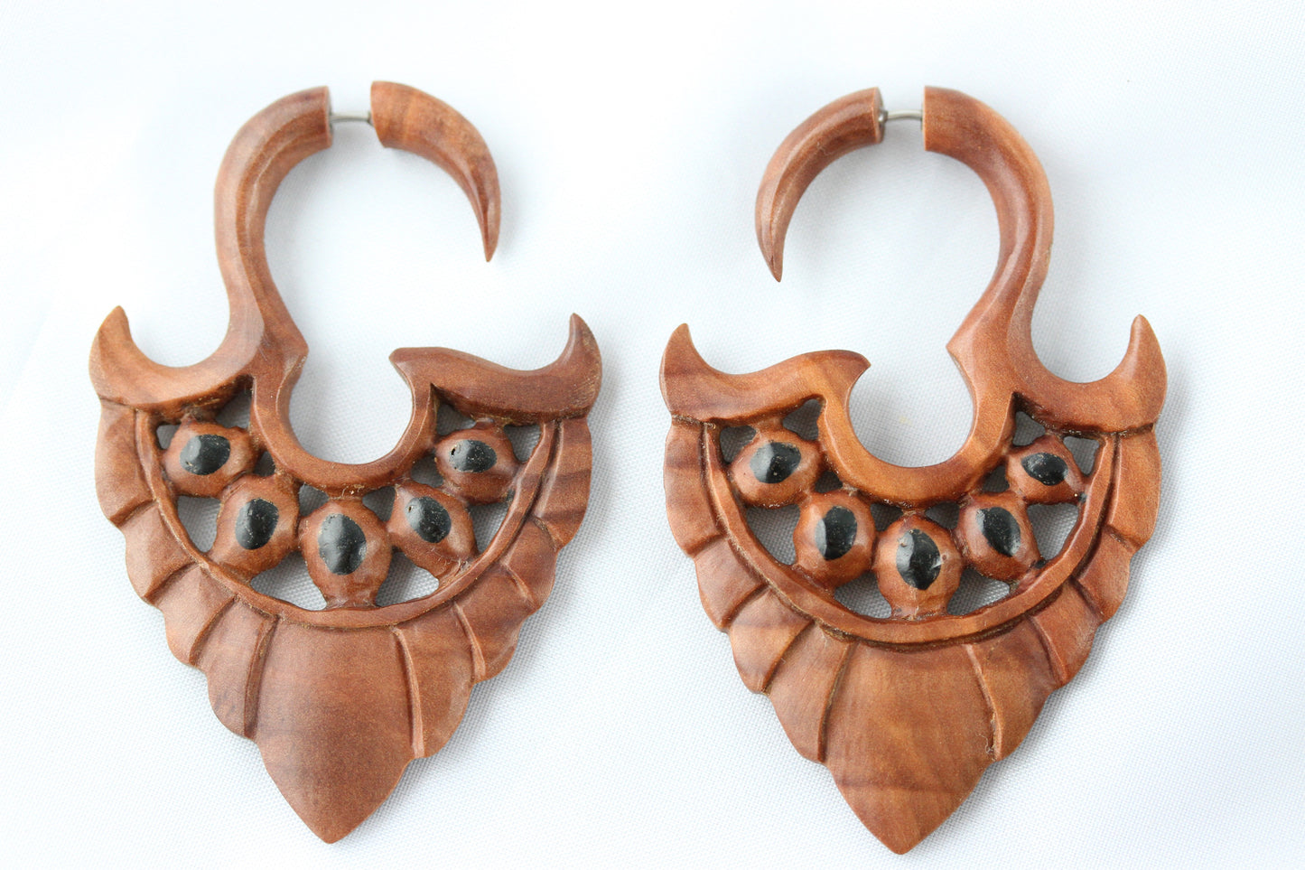 Wood Spear Hanger Plugs - Fake Pair