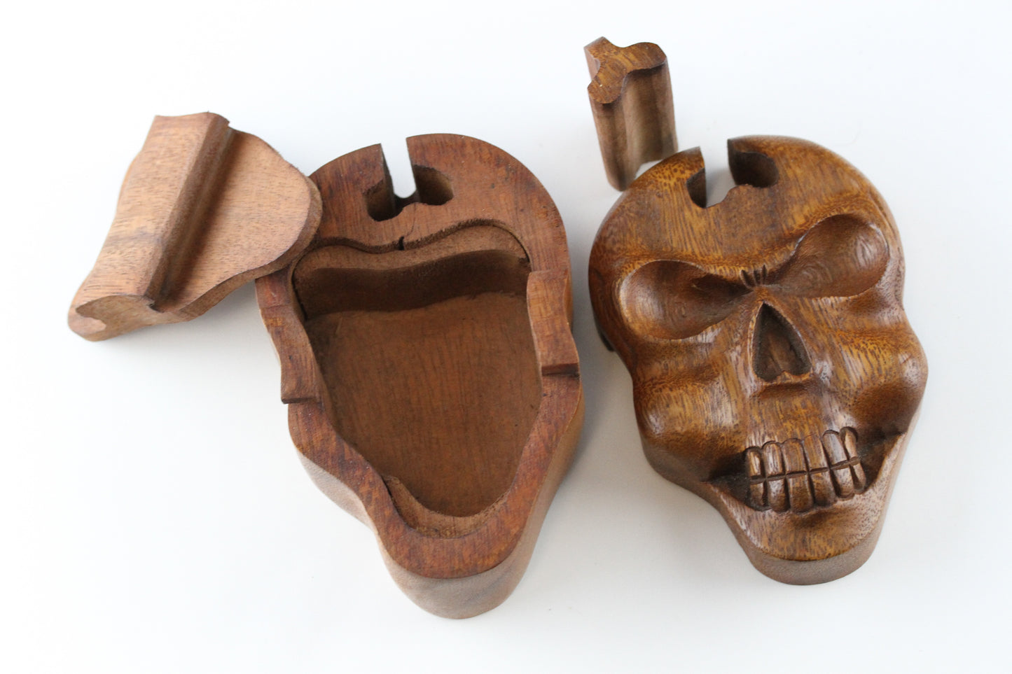 Skull Plug Gift Puzzle Box - Wooden Puzzle Box (Plugs not included)