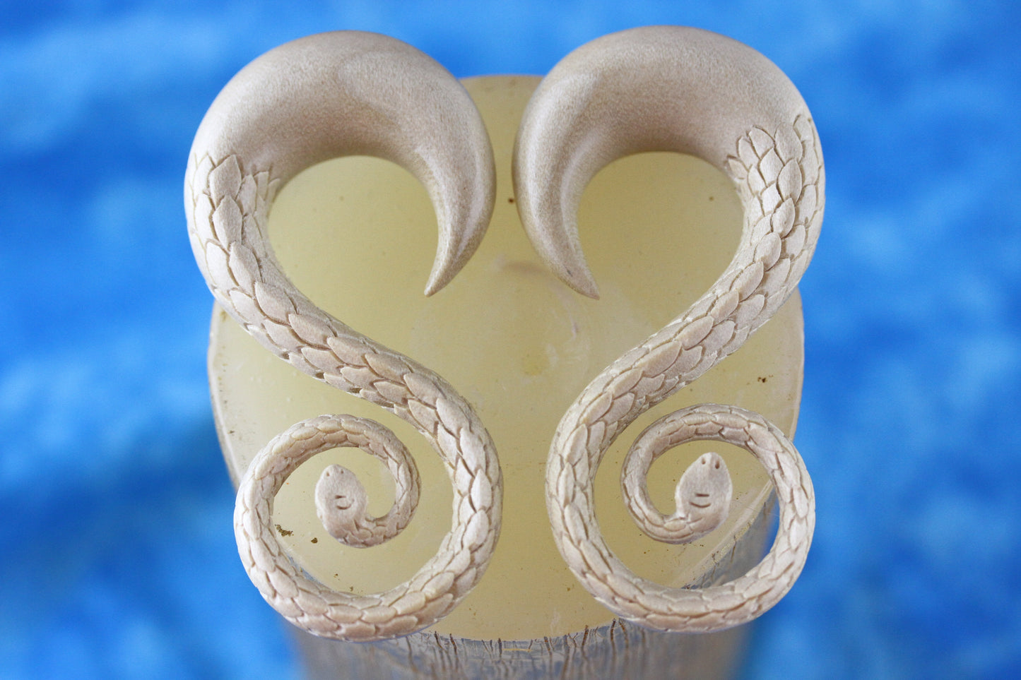 Wood Snake Hanger Plugs - Pair 2