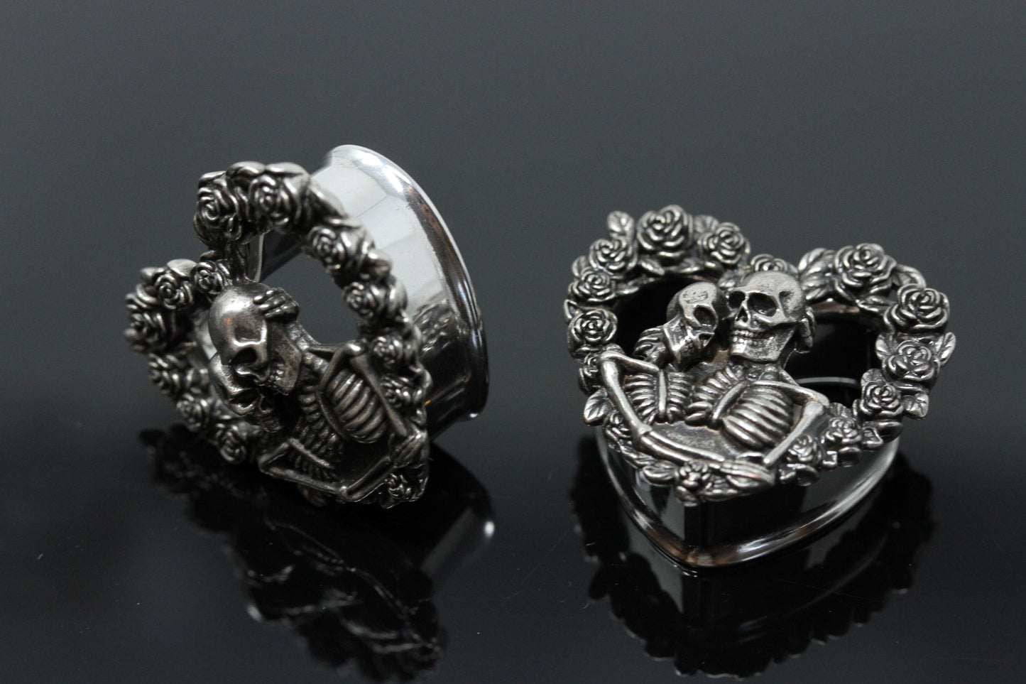 Love you to Death Stainless Steel Tunnels (Pair) - PSS106