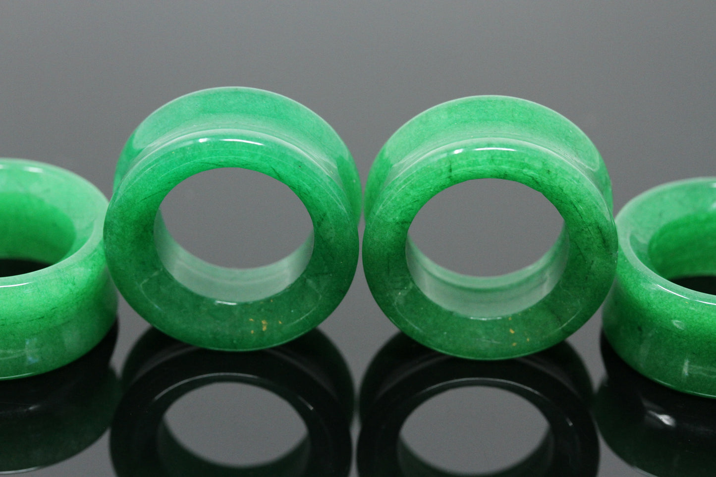 Green Jade Tunnels - Plugs for your Stretched Ears (Pair) PH160
