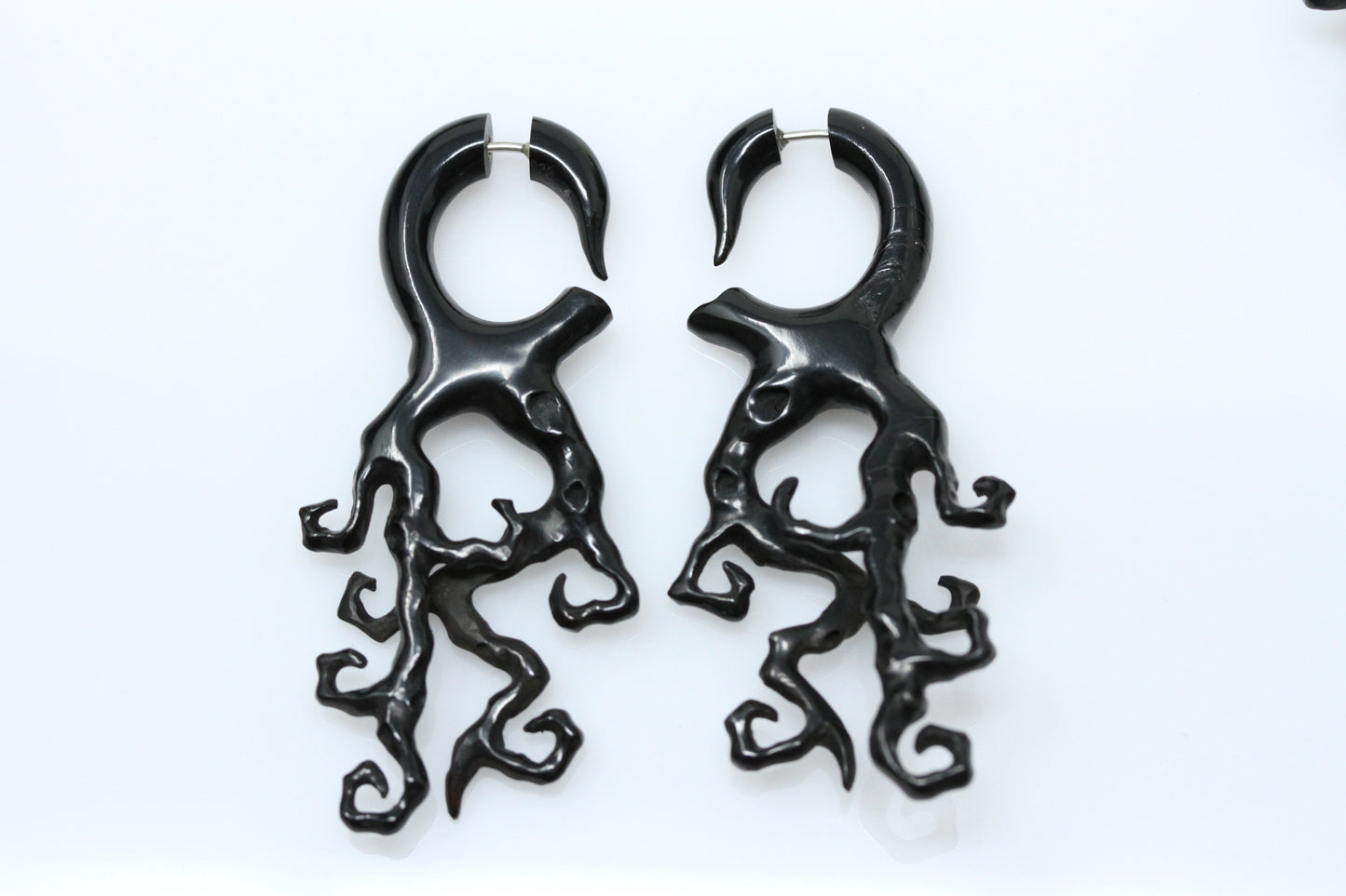 Underworld Horn Hangers - Hand Carved (Pair) - B052