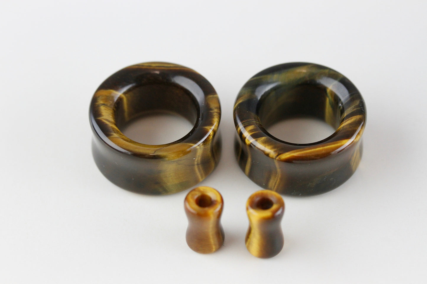 Tigers Eye Tunnel Plugs - Sizes