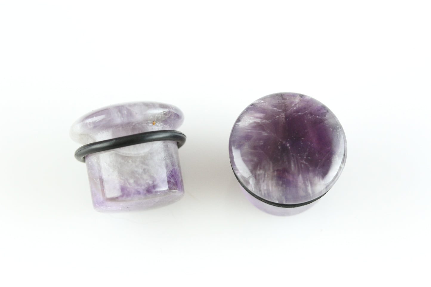 Single Flare Amethyst Plugs - Pair 2