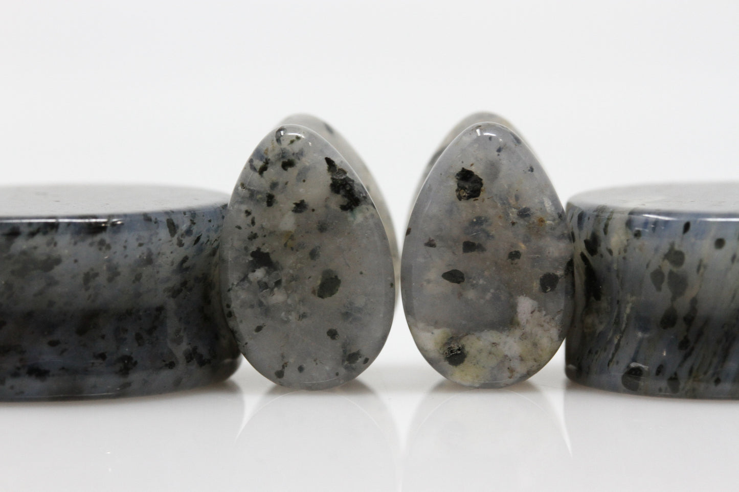 Grass Quartz Teardrop Shaped Plugs - Group 2