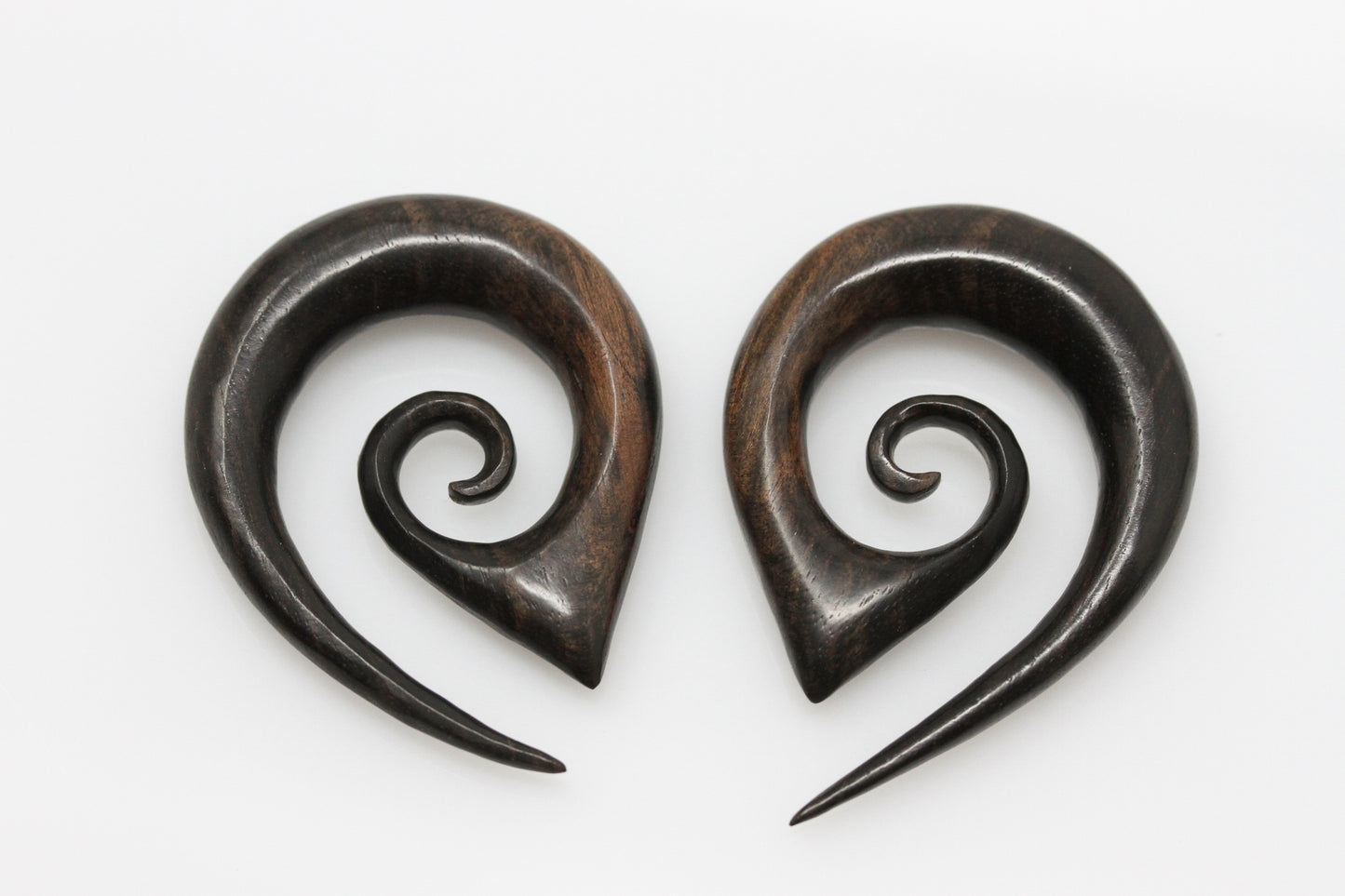 Carved Dark Wood Maori Hanger