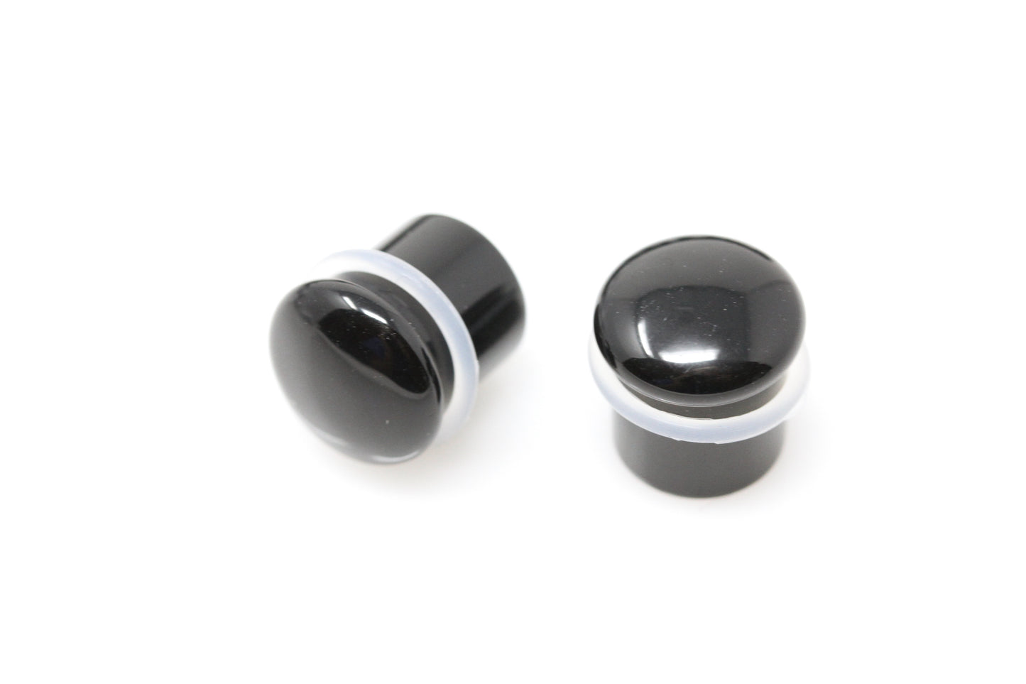 Single Flare Obsidian Plugs - Pair 2