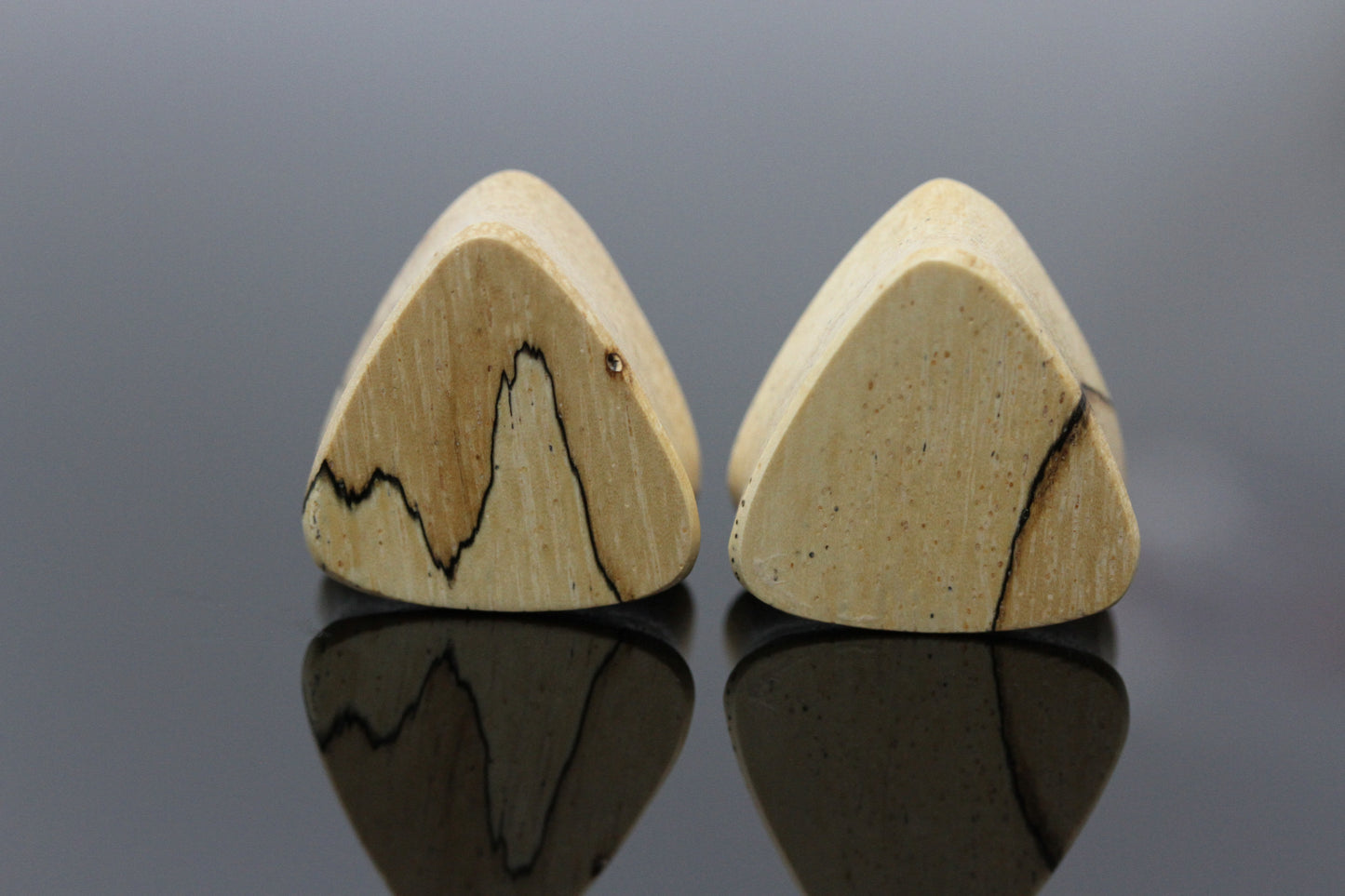 Triangle Tamarind Wood Plugs - Pair 2