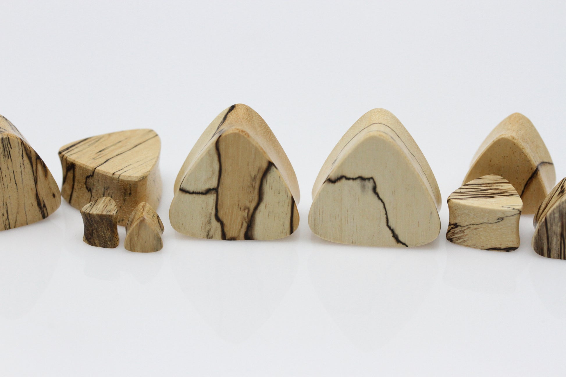 Triangle Tamarind Wood plugs - Group 1