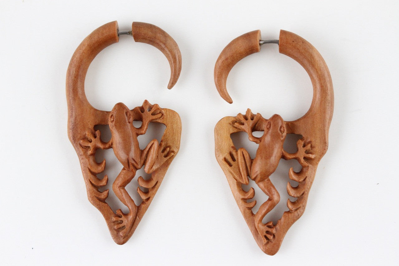 Wood Frog hanger Plugs - Fake Gauge