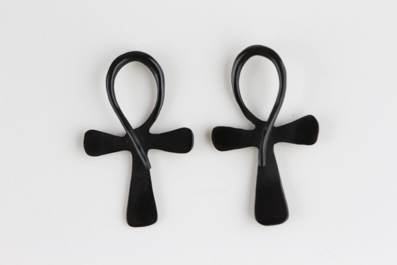 Horn Ankh Hanger Plugs - Pair 4