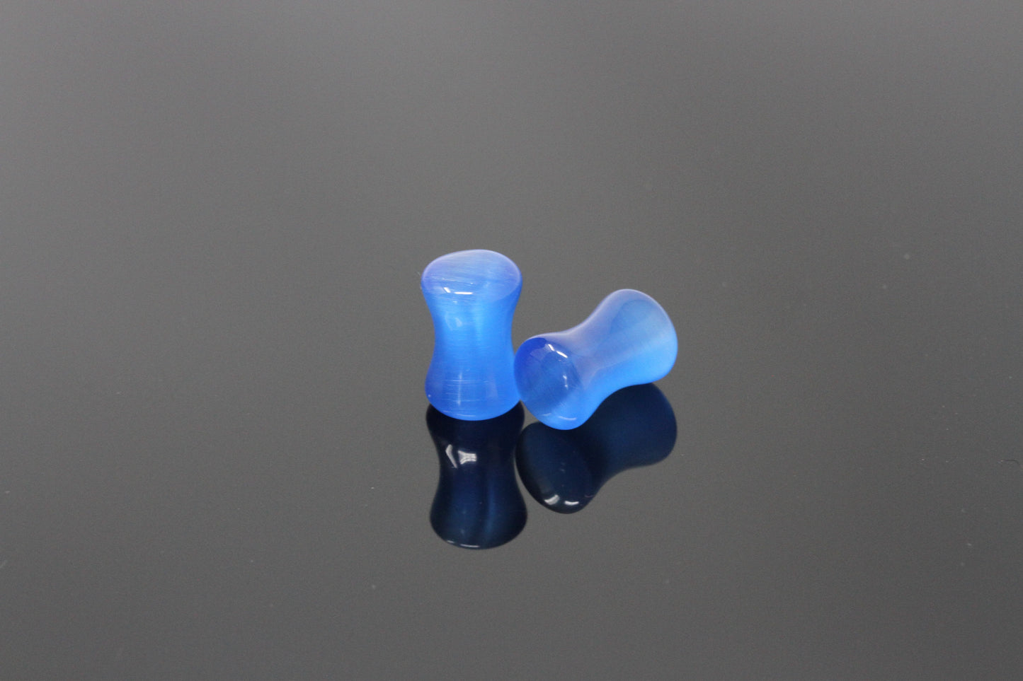 Blue Cats Eye Plugs - Pair 2