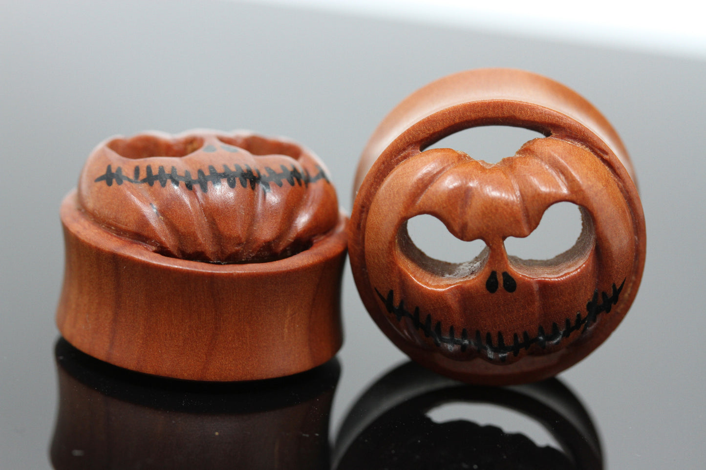 Jack O Pumpkin Plugs - (Pair) - PA125