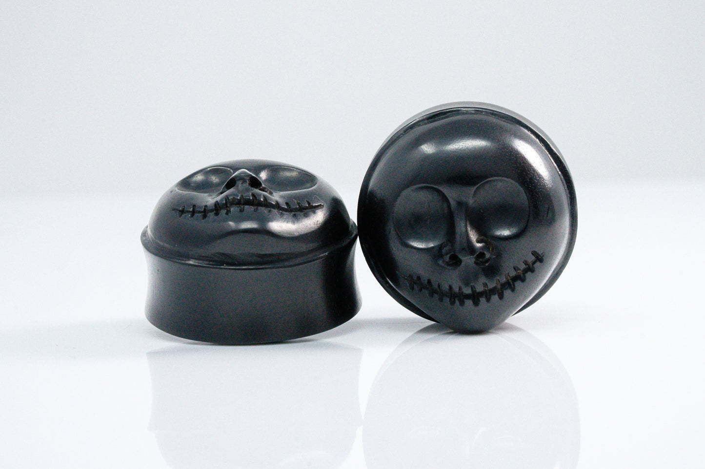 Stitchy Plugs - Hand-Carved Wooden Plugs (Pair) - PA148