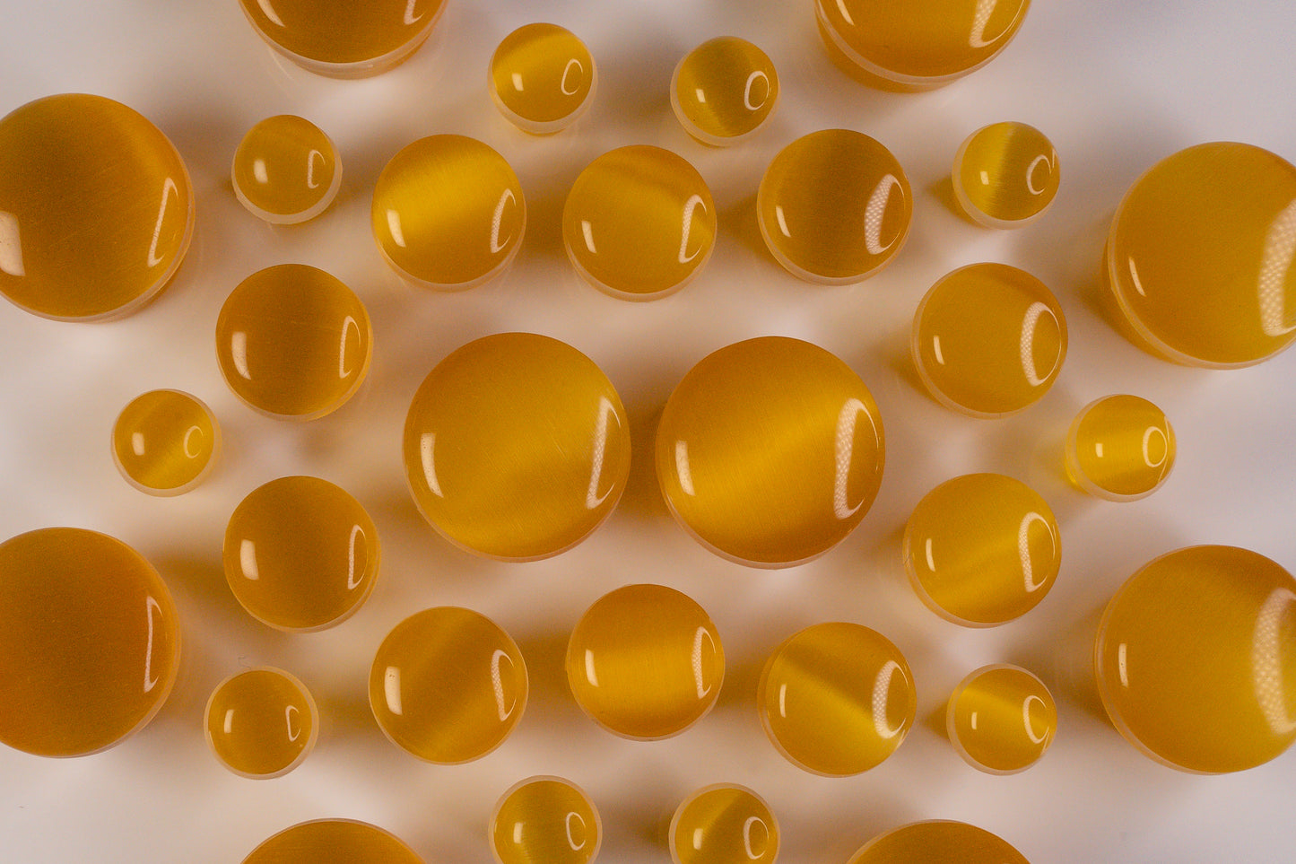 Yellow Glass Single Flare Plugs (Pair) - PH158
