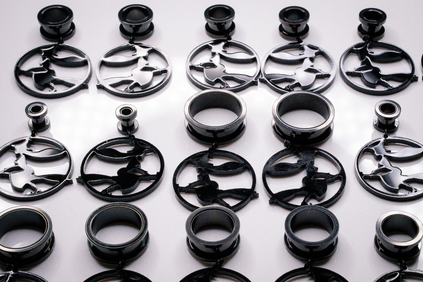 Witch Danglers - Stainless Steel Screw on Tunnel (Pair) - TF071