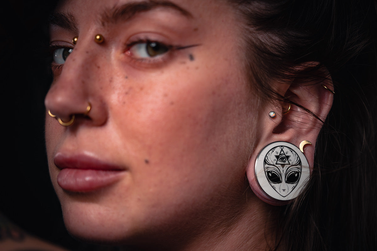 Seer Alien Stainless Steel Plugs (Pair) - PSS141