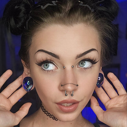 Alien Glass Plugs (Pair) - G026