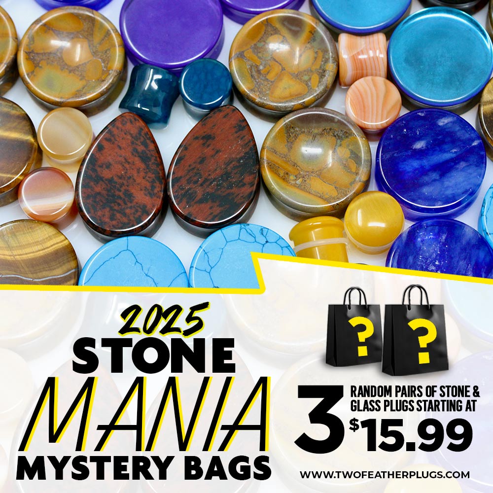 Stone Mystery Bag - 3 Pairs of Random Plugs - PBGBSTONE3