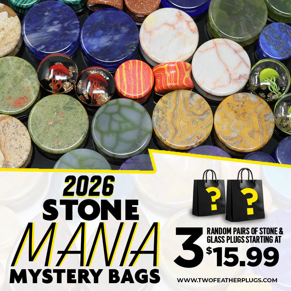 Stone Mania Mystery Bag - 3 Pairs of Random Plugs - GBSTONE6