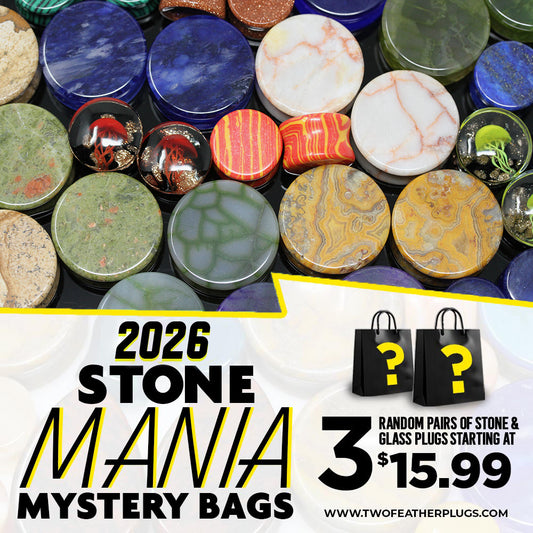 Stone Mania Mystery Bag - 3 Pairs of Random Plugs - GBSTONE6